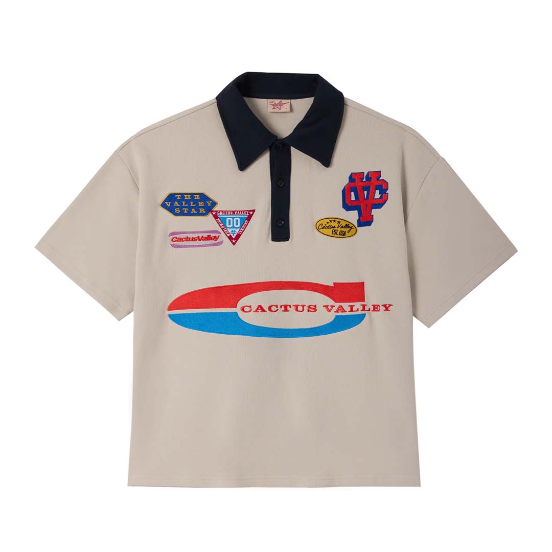 Cactus Valley Patch Polo Shirt Cream by Cactus Valley - NWAHYPE No.1 for streetwear T-Shirts in USA
