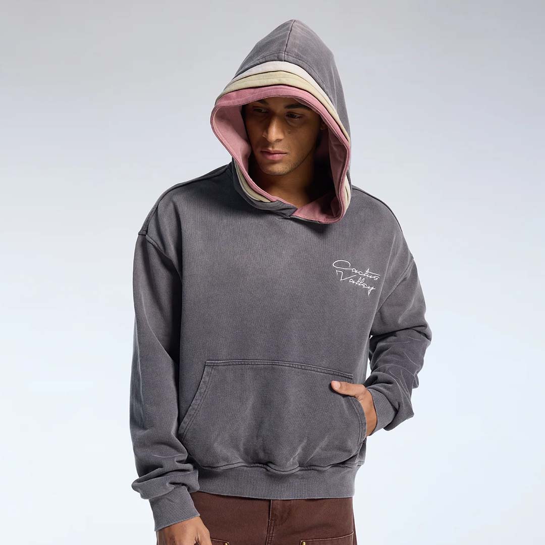 Cactus Valley Quad Hoodie Grey by Cactus Valley - NWAHYPE No.1 for streetwear Hoodies in USA