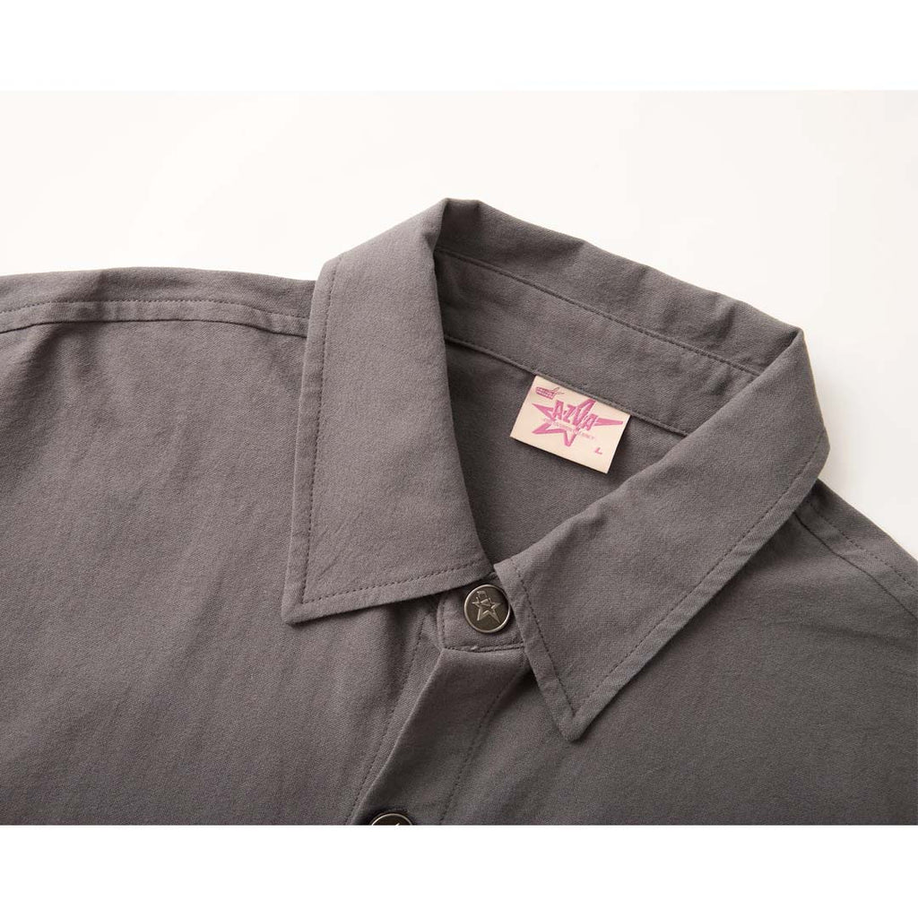 Cactus Valley Studded Grey Button Up Shirt by Cactus Valley - NWAHYPE No.1 for streetwear T-Shirts in USA