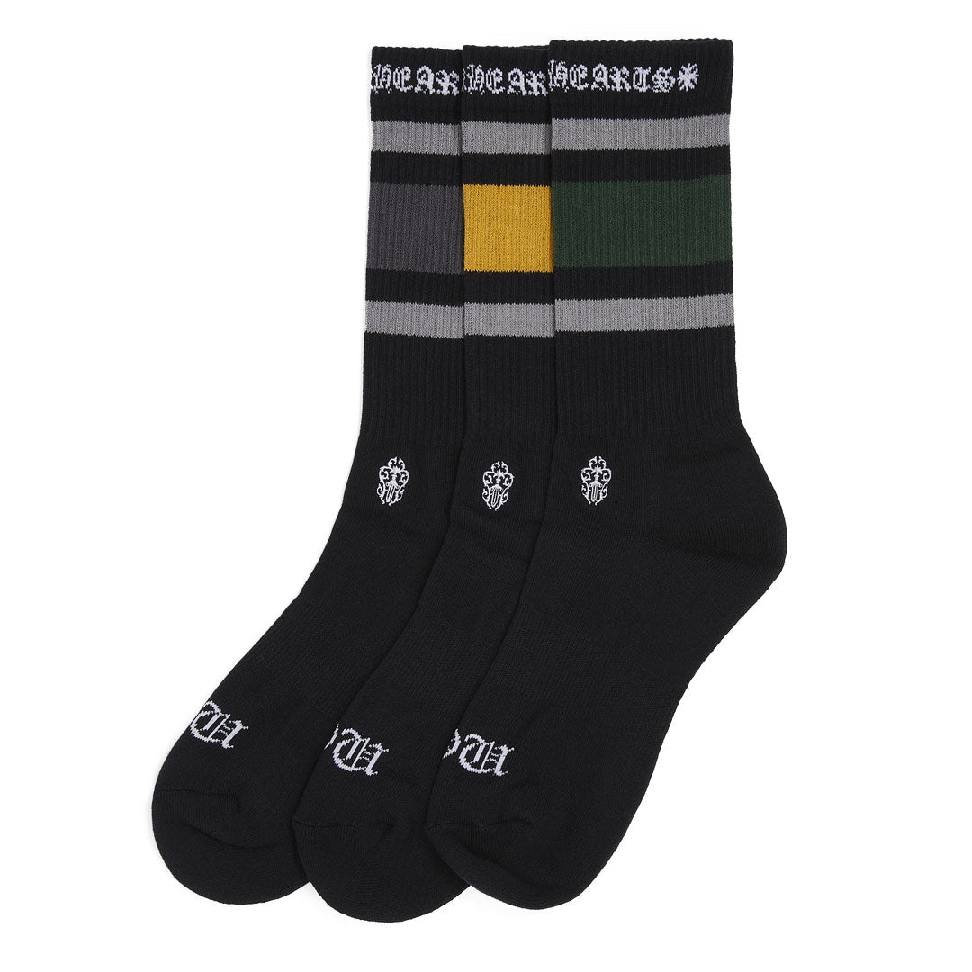 Chrome Hearts Sport Striped Socks Black by Chrome Hearts - NWAHype 1 for streetwear Accessories in USA