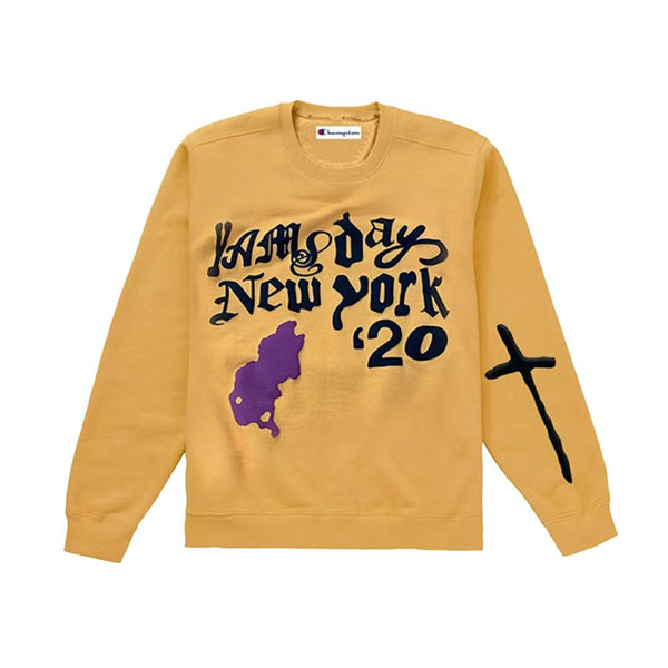 CPFM Yams Day In Loving Memory Yellow Crewneck by Cactus Plant Flea Market - NWAHype 1 for streetwear Hoodies in USA