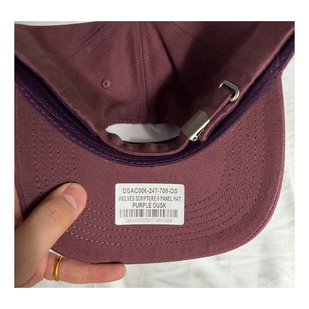 Darcsport Wolves Scripture 5 Panel Hat Purple Dusk by Darcsport - NWAHYPE No.1 for streetwear Hats in USA