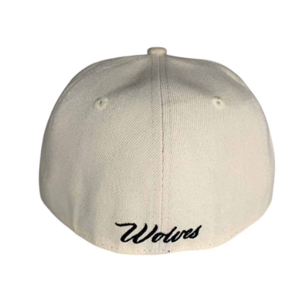 Darcsport Wolves Scripture Fitted Hat Cream Combat Green by Darcsport - NWAHYPE No.1 for streetwear Hats in USA