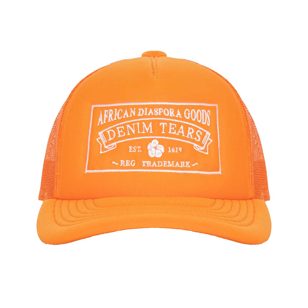 Denim Tears ADG Orange Trucker Hat by Denim Tears - NWAHype 1 for streetwear Hats in USA