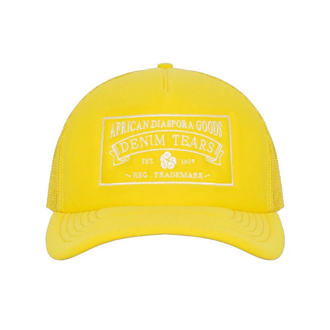 Denim Tears ADG Yellow Trucker Hat by Denim Tears - NWAHype 1 for streetwear Hats in USA