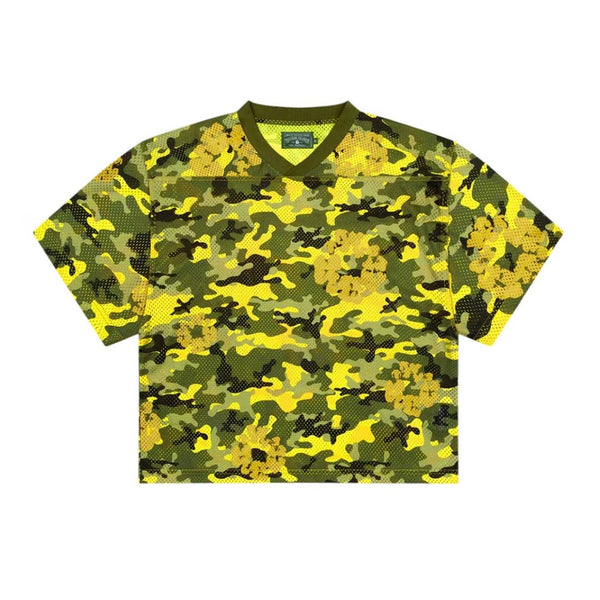Denim Tears Camo Cotton Wreath Mesh Jersey Tee Yellow by Denim Tears - NWAHype No.1 for streetwear T-Shirts in USA