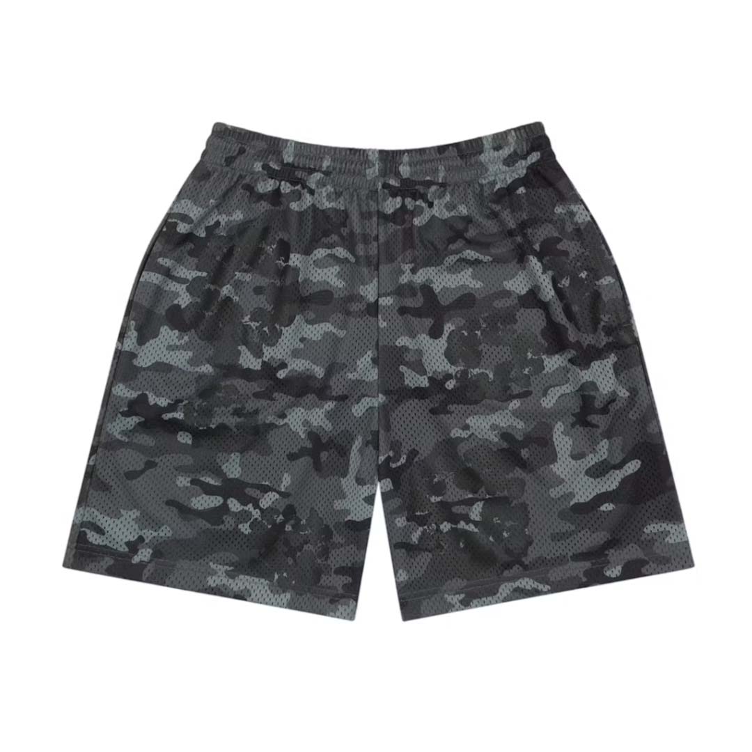 Denim Tears Camo Cotton Wreath Mesh Shorts Black Grey by Denim Tears - NWAHype No.1 for streetwear Shorts in USA