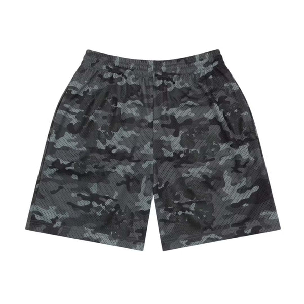 Denim Tears Camo Cotton Wreath Mesh Shorts Black Grey by Denim Tears - NWAHype No.1 for streetwear Shorts in USA