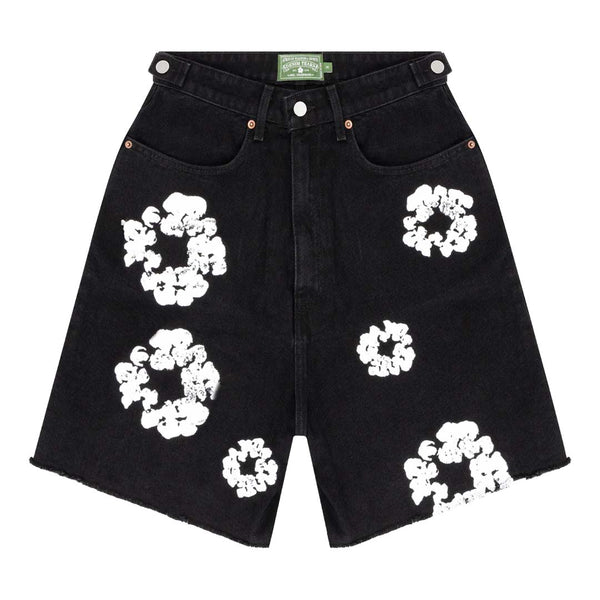 Denim Tears Cotton Wreath Denim Shorts Black by Denim Tears - NWAHype 1 for streetwear Shorts in USA