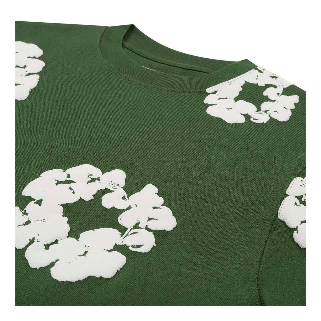 Denim Tears Cotton Wreath Green Long Sleeve Tee by Denim Tears - NWAHype 1 for streetwear T-Shirts in USA