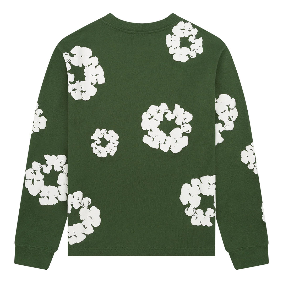 Denim Tears Cotton Wreath Green Long Sleeve Tee by Denim Tears - NWAHype 1 for streetwear T-Shirts in USA