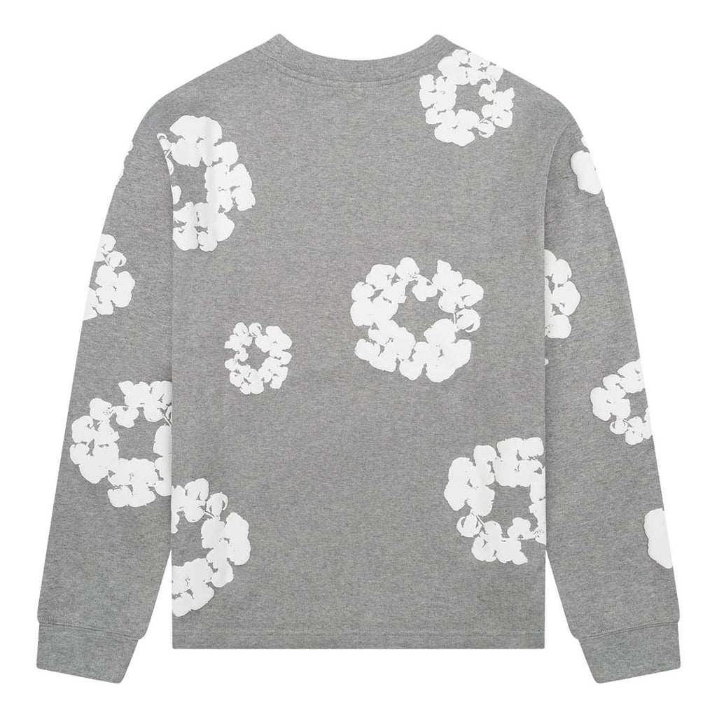 Denim Tears Cotton Wreath Grey Long Sleeve Tee by Denim Tears - NWAHype 1 for streetwear T-Shirts in USA