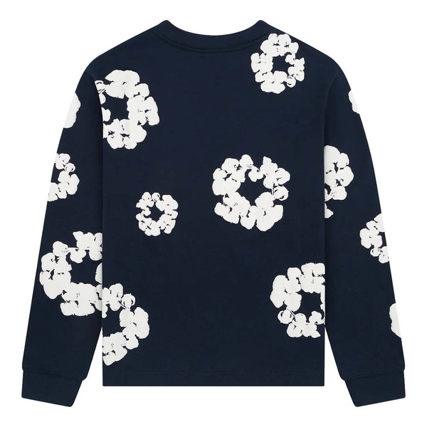 Denim Tears Cotton Wreath Navy Long Sleeve Tee by Denim Tears - NWAHype 1 for streetwear T-Shirts in USA