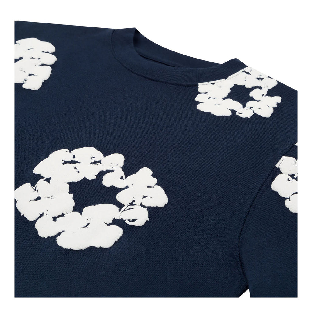 Denim Tears Cotton Wreath Navy Long Sleeve Tee by Denim Tears - NWAHype 1 for streetwear T-Shirts in USA