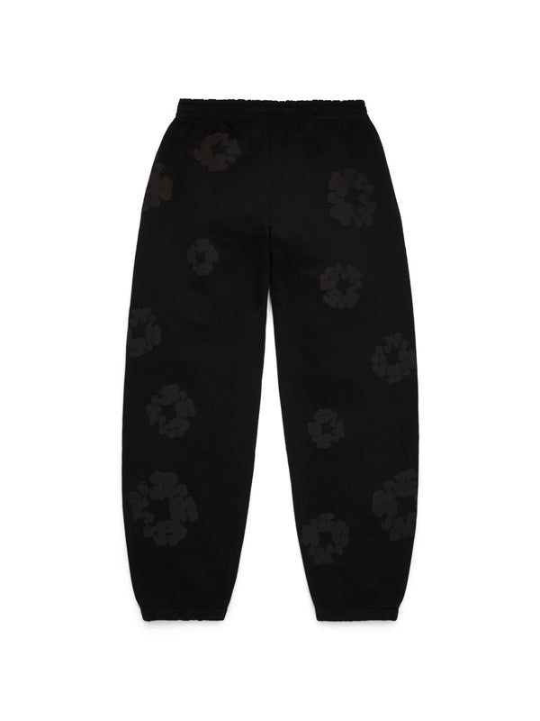 Denim Tears Cotton Wreath Sweatpants Black Monochrome by Denim Tears - NWAHYPE No.1 for streetwear Pants in USA
