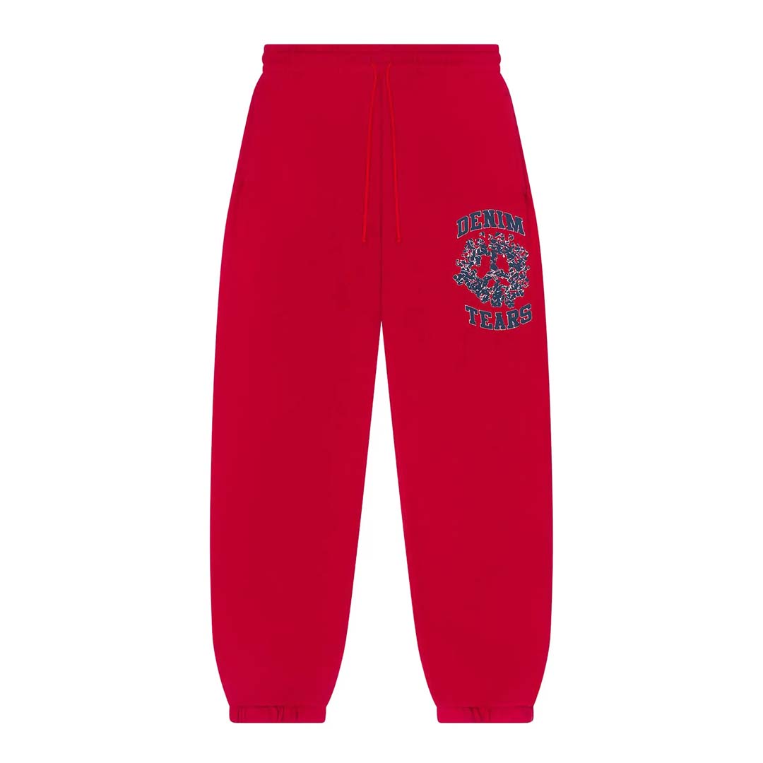 Denim Tears Denim University Sweatpants Red Blue by Denim Tears - NWAHype 1 for streetwear Pants in USA
