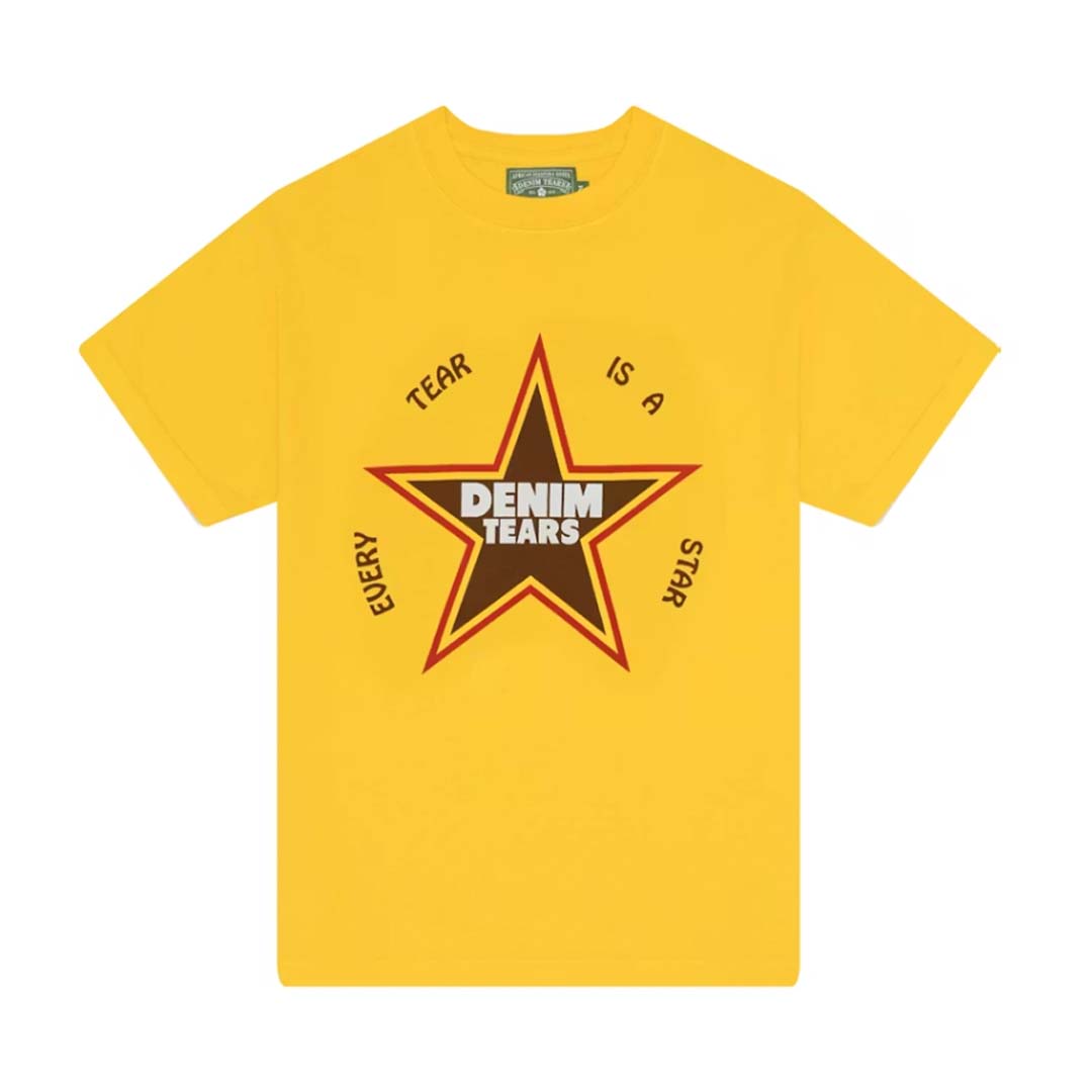 Denim Tears Every Tear Is A Star Tee Yellow by Denim Tears - NWAHype 1 for streetwear T-Shirts in USA