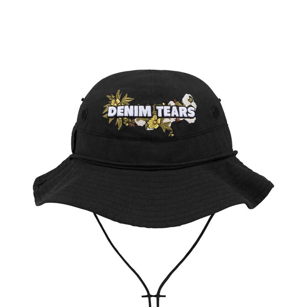 Denim Tears Floral Bucket Hat Black – NWAHYPE