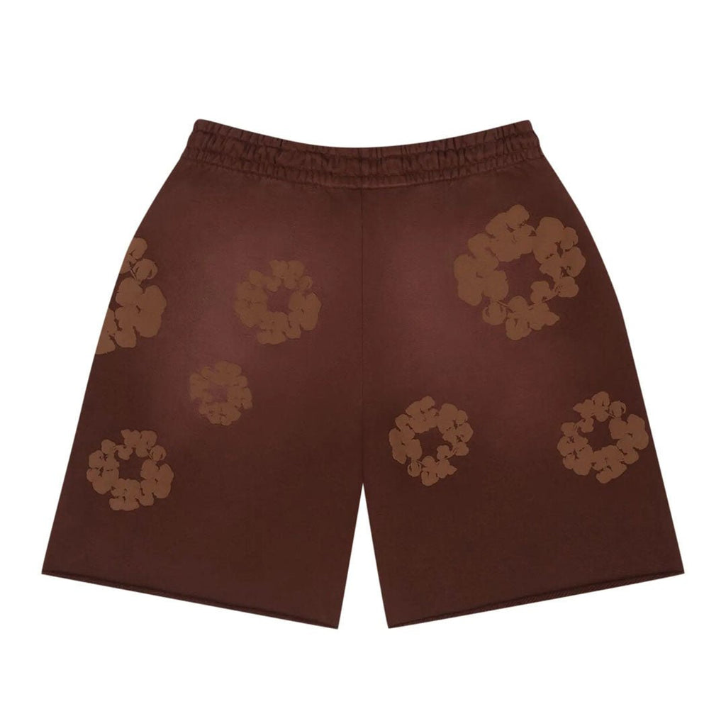 Denim Tears Mono Cotton Wreath Sweat Shorts 'Brown' by Denim Tears - NWAHype 1 for streetwear Shorts in USA