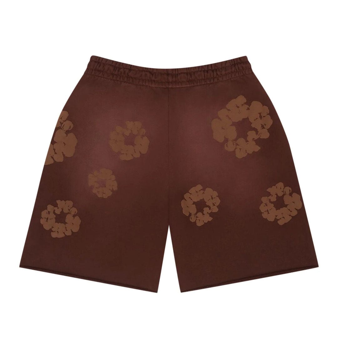 Denim Tears Mono Cotton Wreath Sweat Shorts 'Brown' by Denim Tears - NWAHype 1 for streetwear Shorts in USA