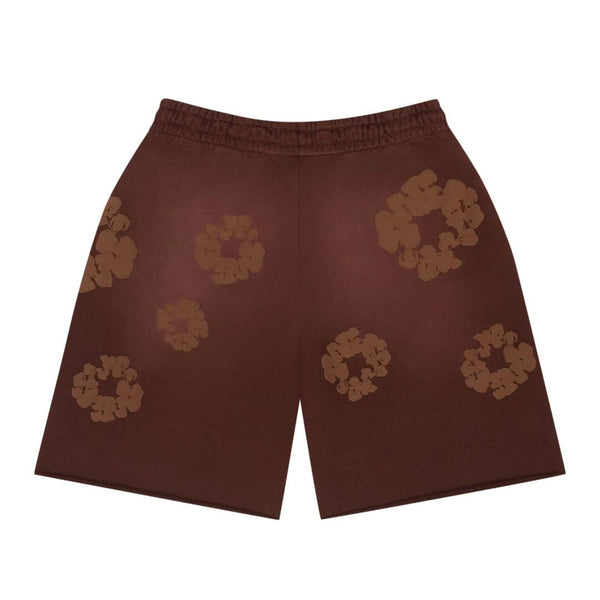 Denim Tears Mono Cotton Wreath Sweat Shorts 'Brown' by Denim Tears - NWAHype 1 for streetwear Shorts in USA