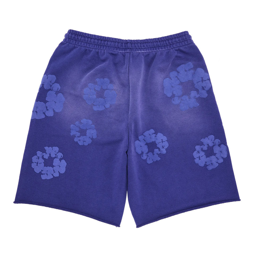 Denim Tears Mono Cotton Wreath Sweat Shorts 'Washed Blue' – NWAHYPE