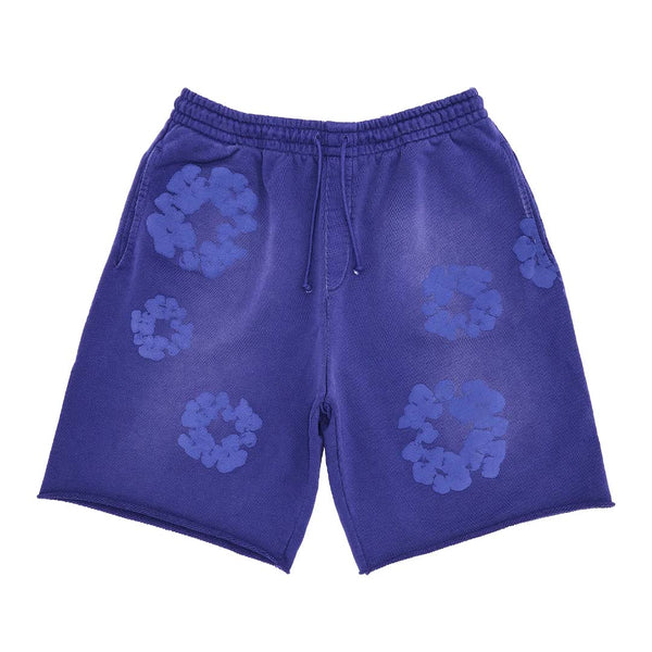 Denim Tears Mono Cotton Wreath Sweat Shorts 'Washed Blue' by Denim Tears - NWAHype 1 for streetwear Shorts in USA