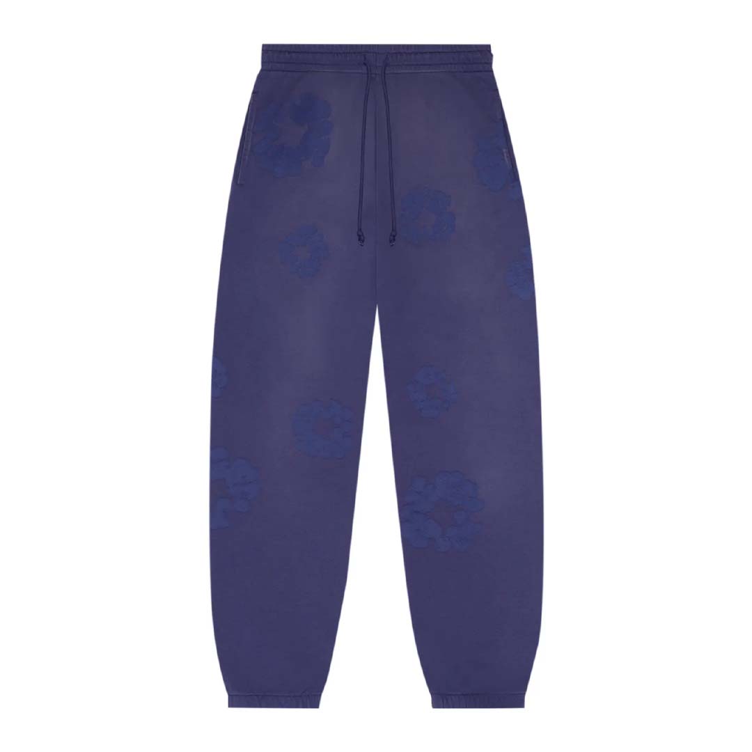 Denim Tears Mono Cotton Wreath Sweatpants 'Washed Blue' by Denim Tears - NWAHype 1 for streetwear Pants in USA