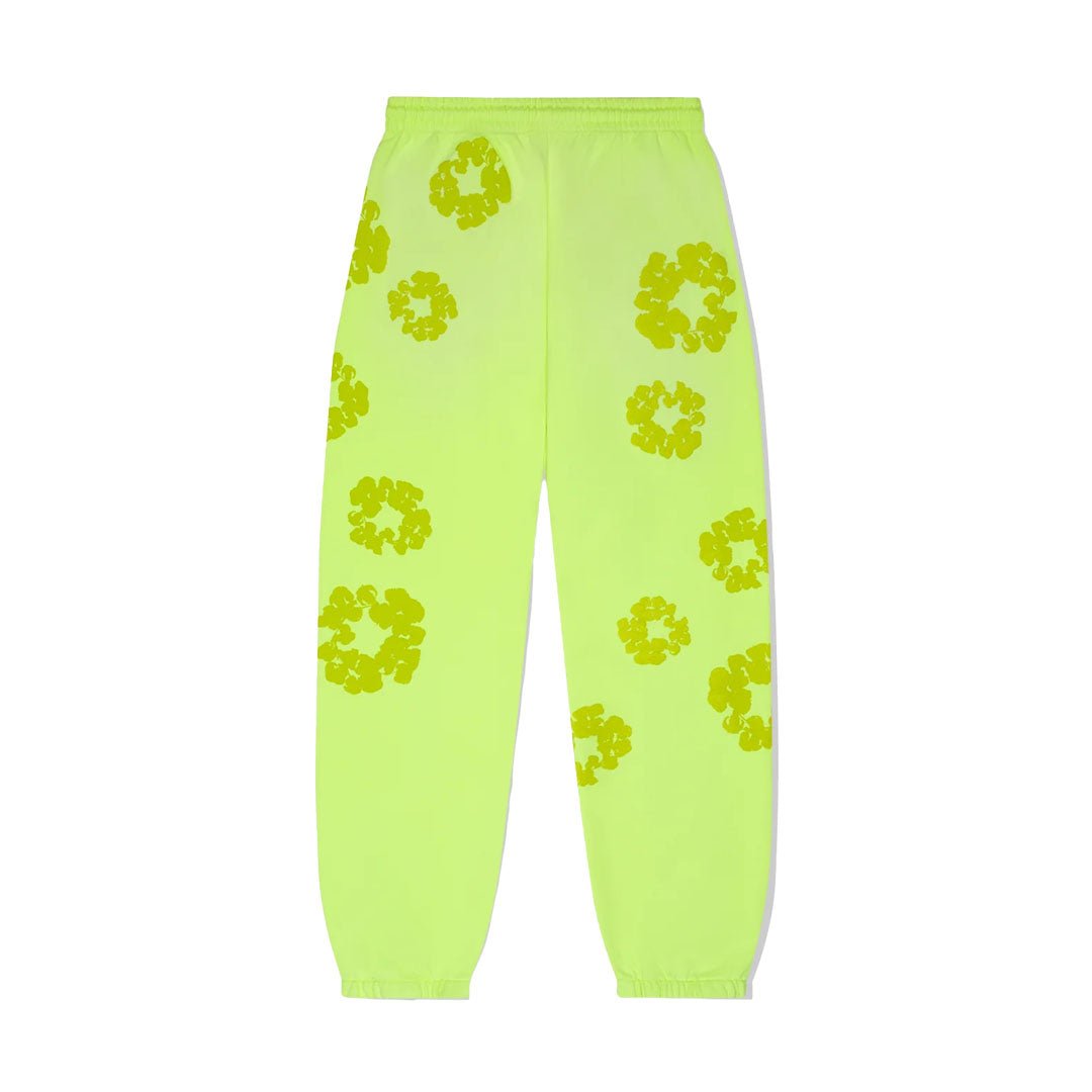 Denim Tears Monochrome Sweatpants Neon Green by Denim Tears - NWAHype 1 for streetwear Pants in USA