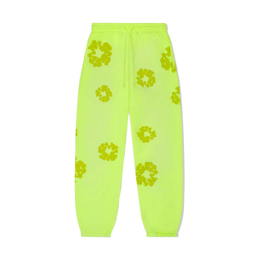 Denim Tears Monochrome Sweatpants Neon Green by Denim Tears - NWAHype 1 for streetwear Pants in USA