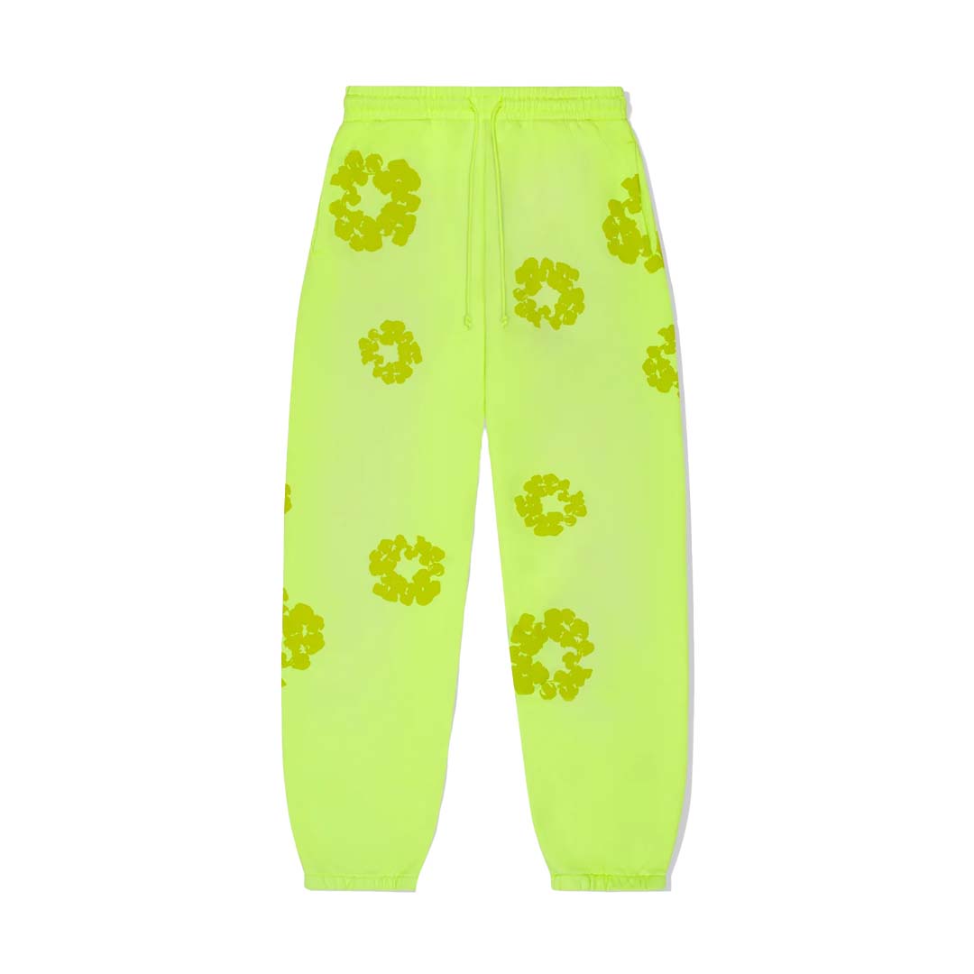 Denim Tears Monochrome Sweatpants Neon Green by Denim Tears - NWAHype 1 for streetwear Pants in USA