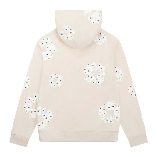 Denim Tears Rhinestone Wreath Zip Hoodie 'Oatmeal' by Denim Tears - NWAHype No.1 for streetwear Hoodies in USA