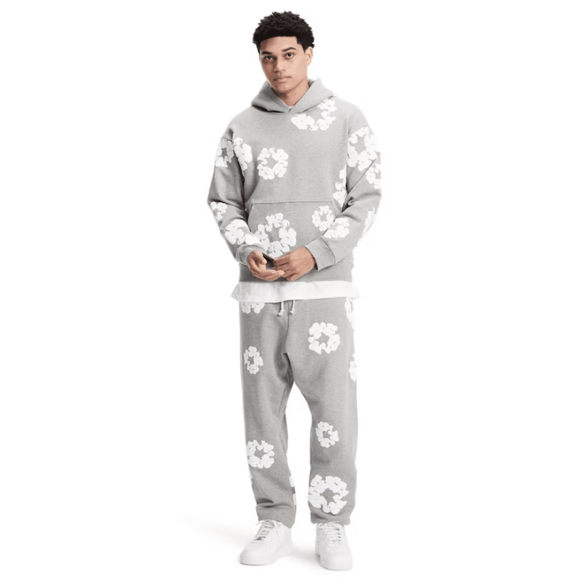 Denim Tears Sweatpants Grey Cotton Wreath by Denim Tears - NWAHype 1 for streetwear Pants in USA