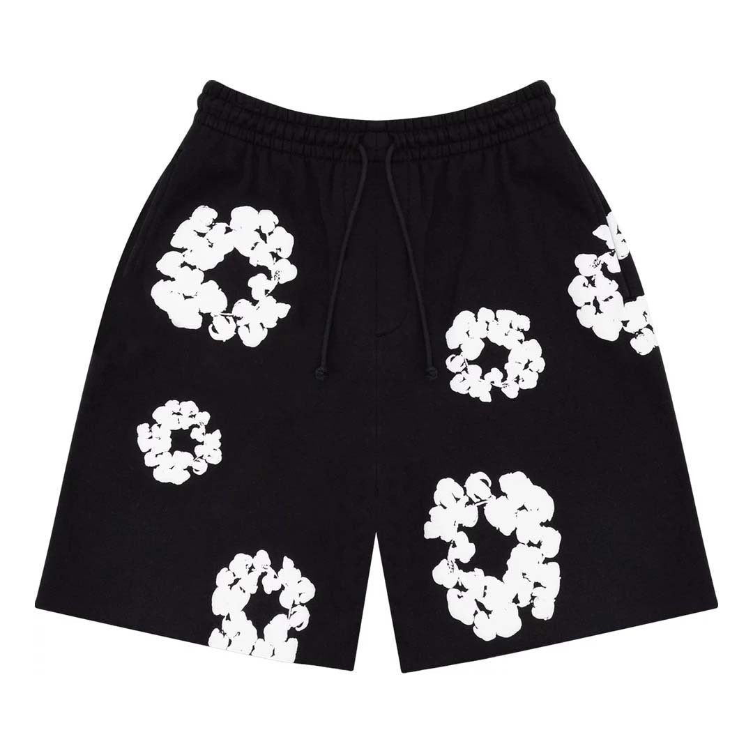 Denim Tears The Cotton Wreath Shorts Black by Denim Tears - NWAHype 1 for streetwear Shorts in USA