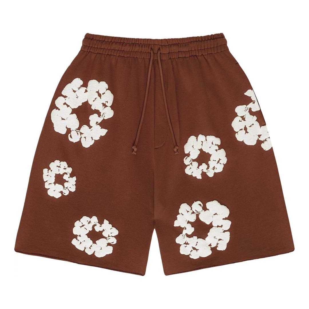 Denim Tears The Cotton Wreath Shorts Brown by Denim Tears - NWAHype 1 for streetwear Shorts in USA
