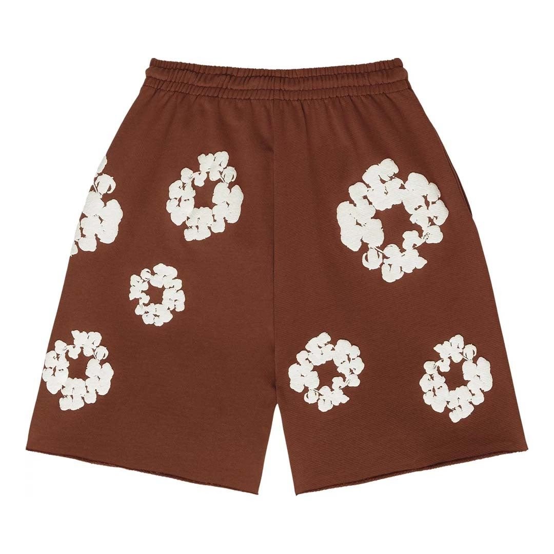 Denim Tears The Cotton Wreath Shorts Brown by Denim Tears - NWAHype 1 for streetwear Shorts in USA
