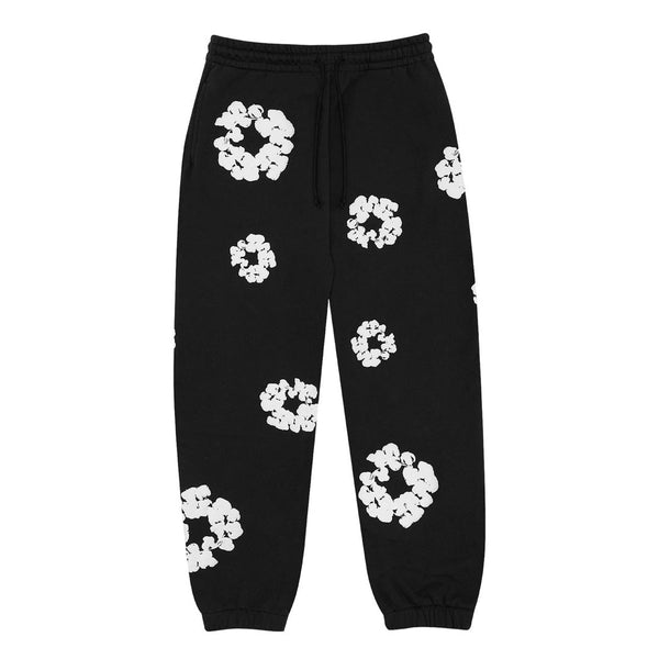 Denim Tears The Cotton Wreath Sweatpants 'Black' by Denim Tears - NWAHype 1 for streetwear Pants in USA