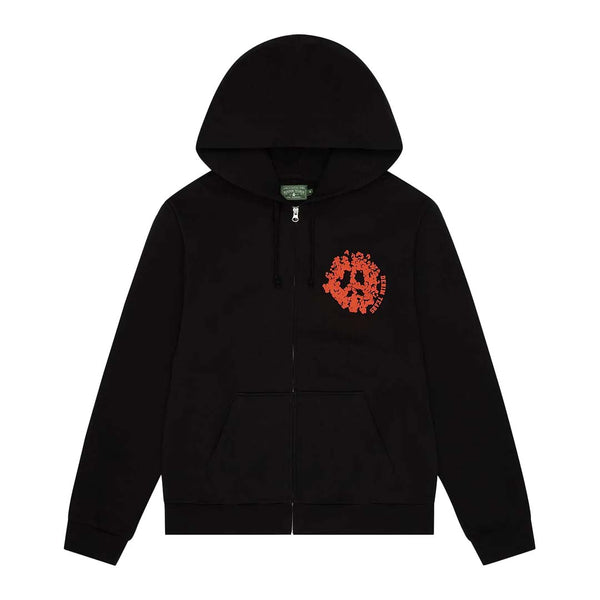 Denim Tears University Zip Up Hoodie Black Orange by Denim Tears - NWAHYPE No.1 for streetwear Hoodies in USA