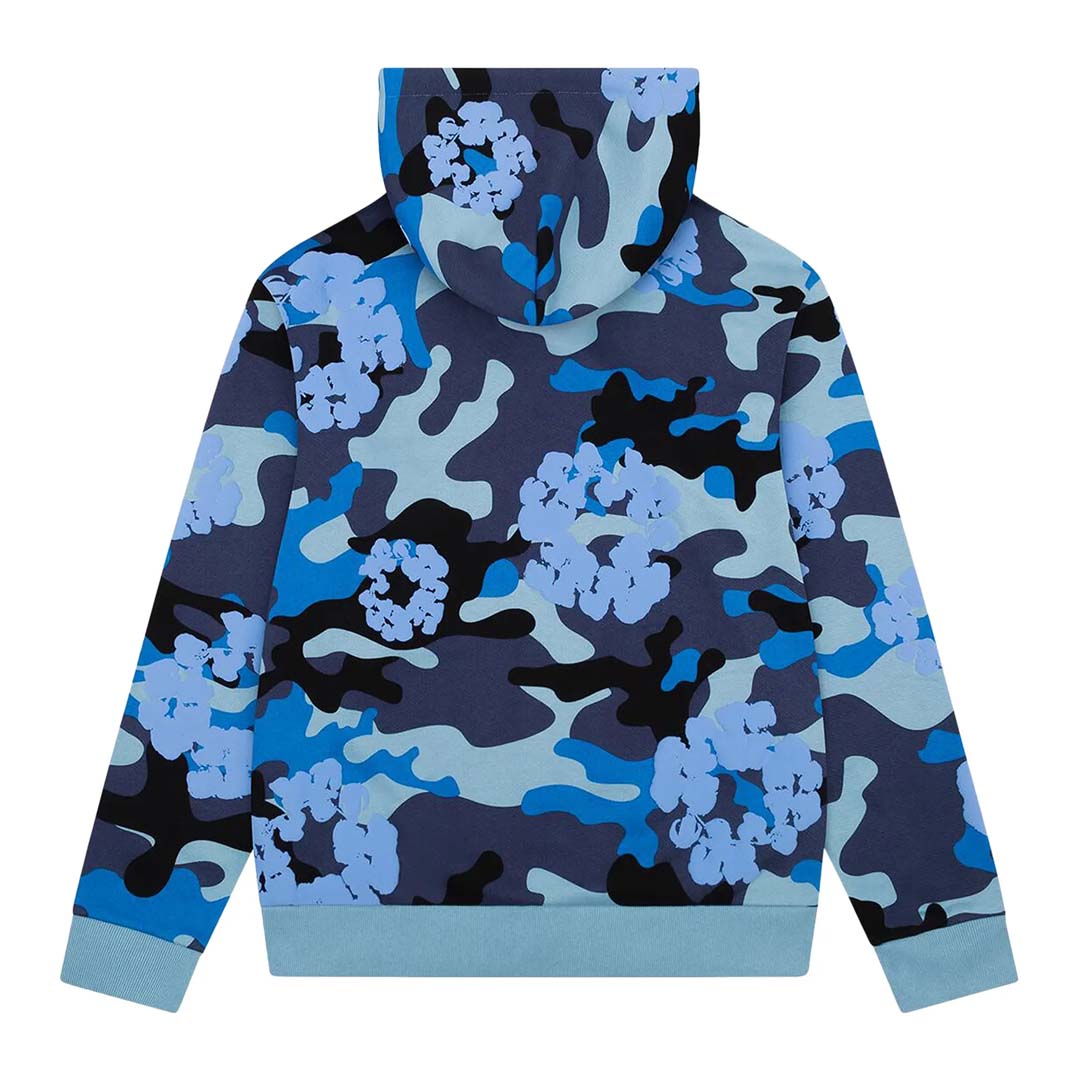 Denim Tears Wreath Zip Hoodie 'Blue Camo' by Denim Tears - NWAHype No.1 for streetwear Hoodies in USA