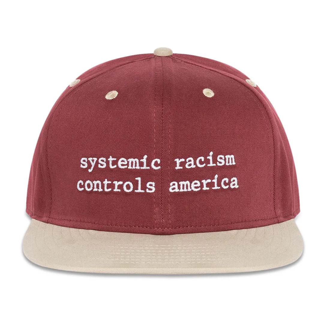Denim Tears x Arthur Jafa Systemic Racism Controls America Hat 'Burgundy' by Denim Tears - NWAHype No.1 for streetwear Hats in USA