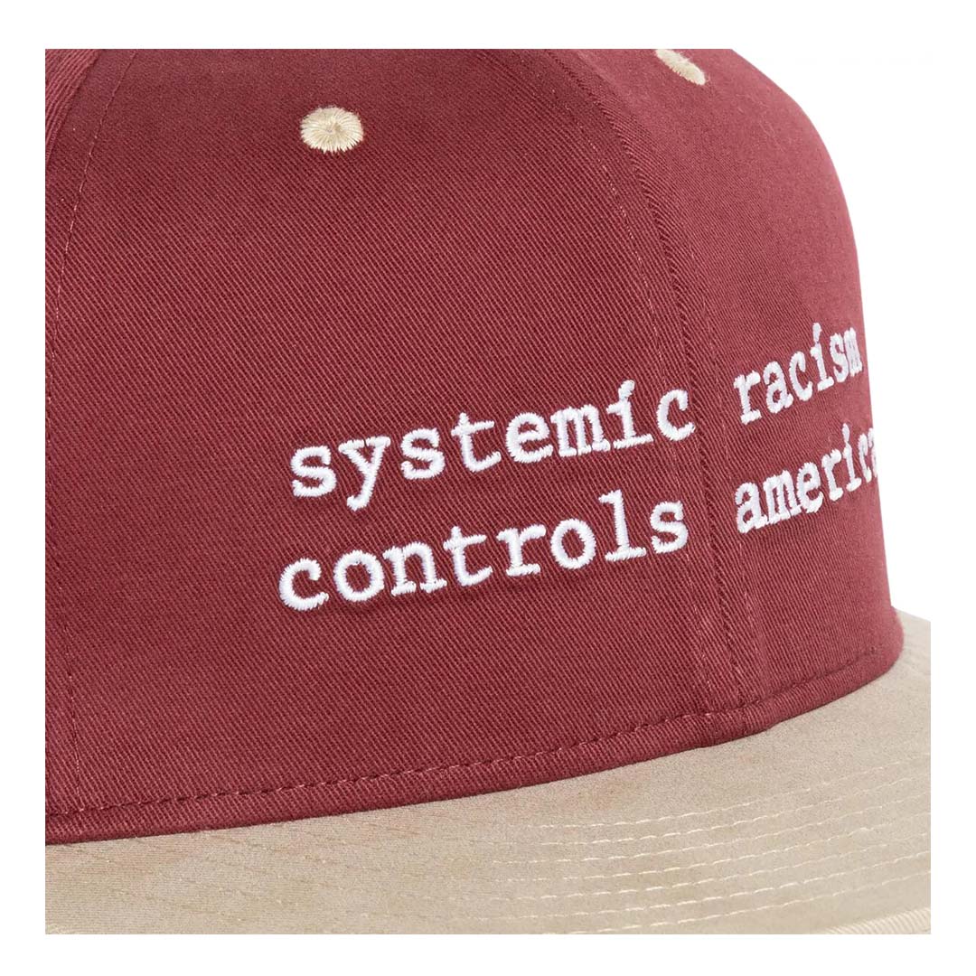Denim Tears x Arthur Jafa Systemic Racism Controls America Hat 'Burgundy' by Denim Tears - NWAHype No.1 for streetwear Hats in USA