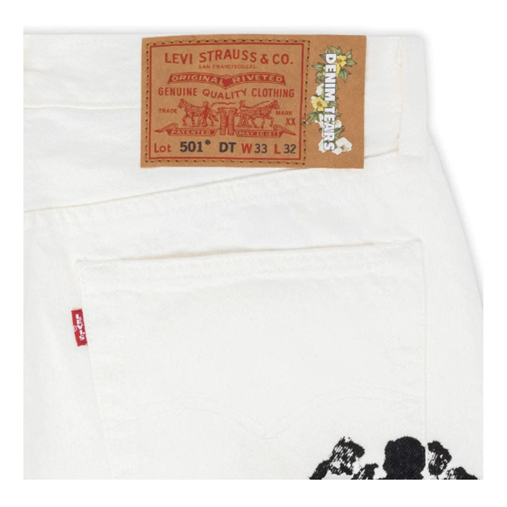 Denim Tears x Levi's Cotton Wreath Jeans White by Denim Tears - NWAHype 1 for streetwear Pants in USA