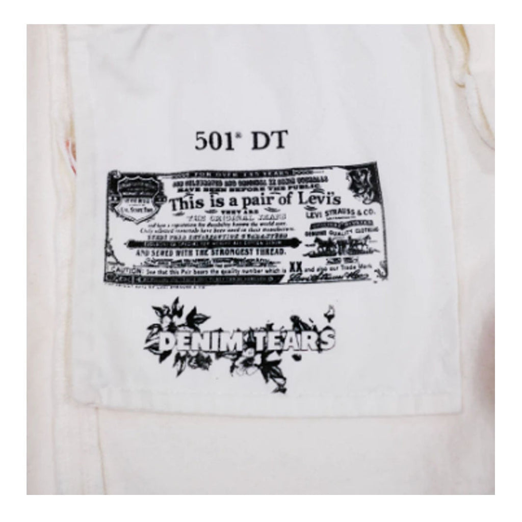 Denim Tears x Levi's Cotton Wreath Jeans White by Denim Tears - NWAHype 1 for streetwear Pants in USA