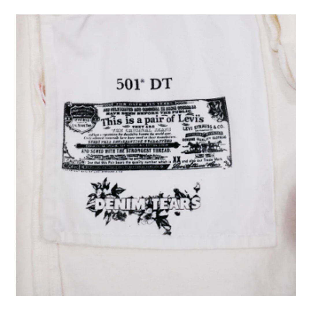 Denim Tears x Levi's Cotton Wreath Jeans White by Denim Tears - NWAHype 1 for streetwear Pants in USA