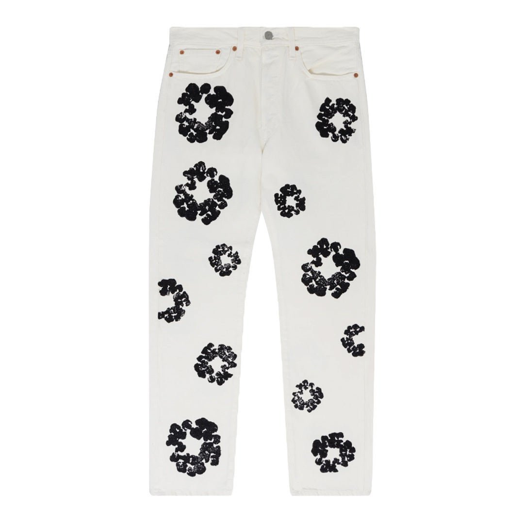 Denim Tears x Levi's Cotton Wreath Jeans White by Denim Tears - NWAHype 1 for streetwear Pants in USA