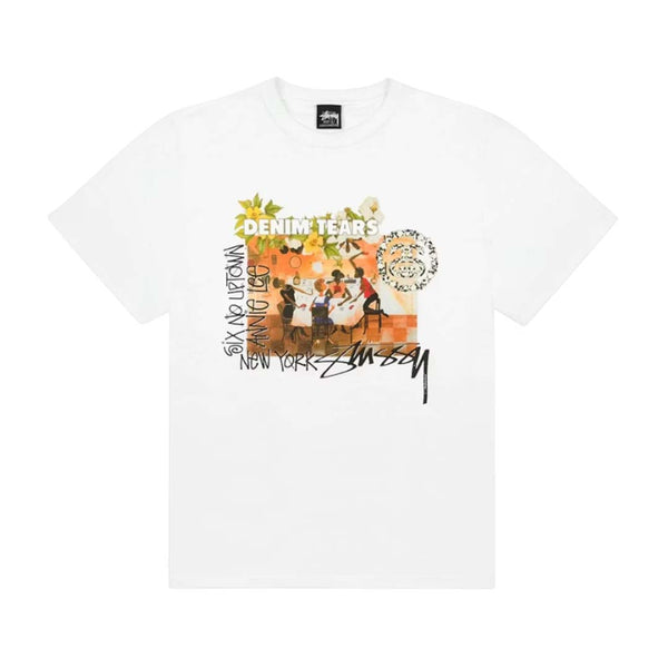 Denim Tears x Stussy Annie Lee Artist Tee White by Denim Tears - NWAHYPE No.1 for streetwear T-Shirts in USA