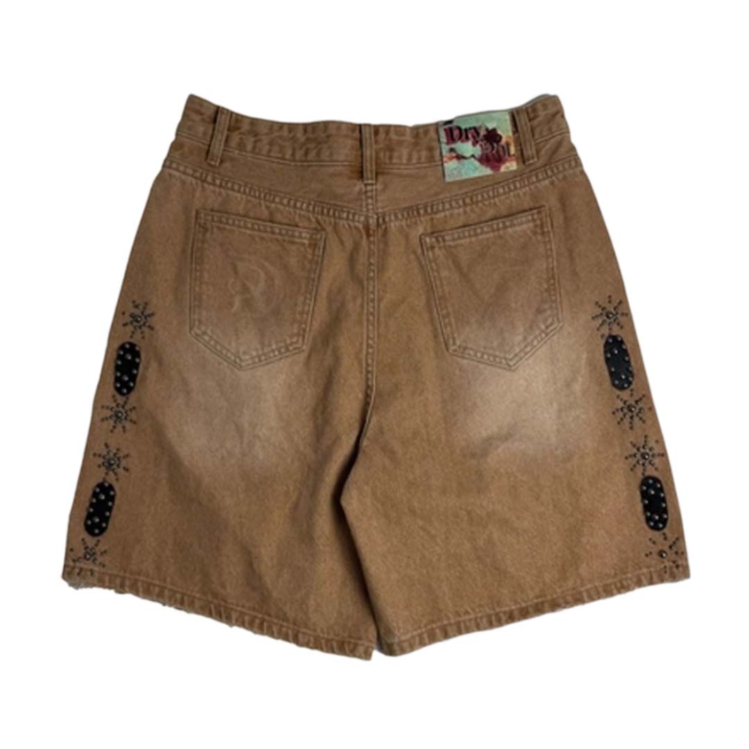 Dry Rot Cowboy Jewlz Brown Shorts by Dry Rot - NWAHYPE No.1 for streetwear Shorts in USA
