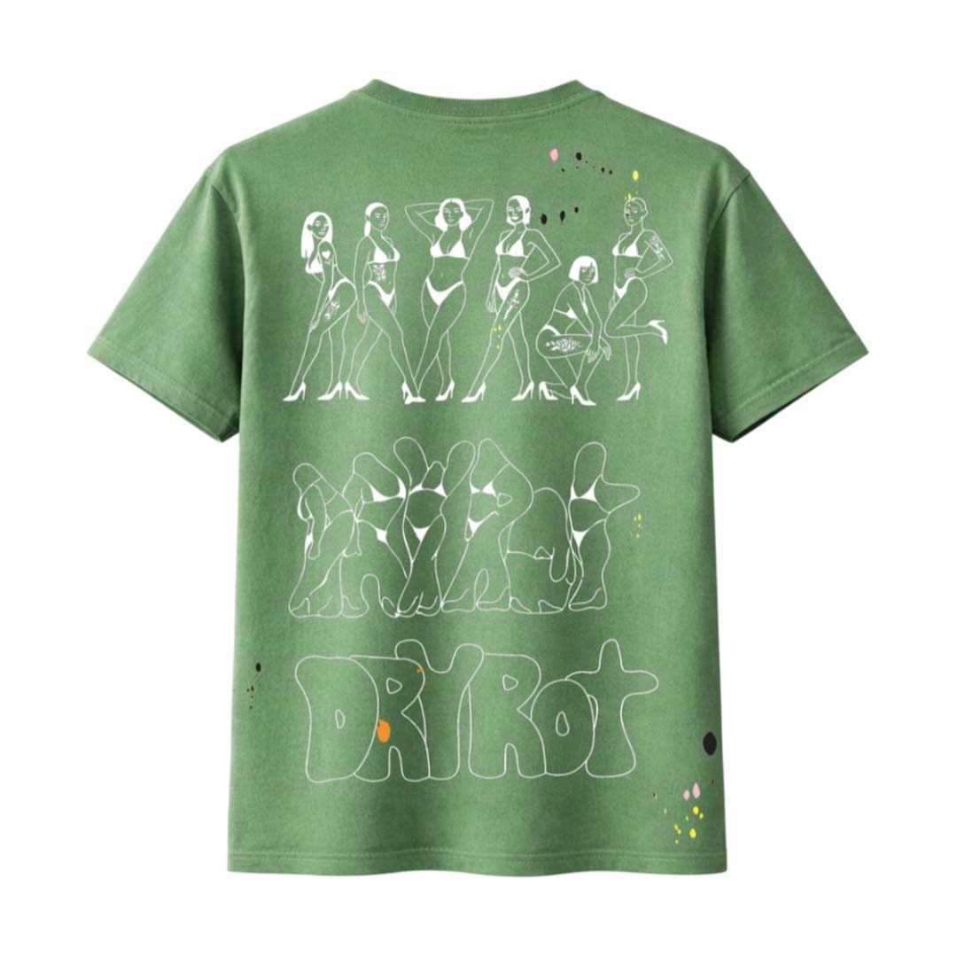 Dry Rot Dirty Silo Green Faded Tee by Dry Rot - NWAHYPE No.1 for streetwear T-Shirts in USA