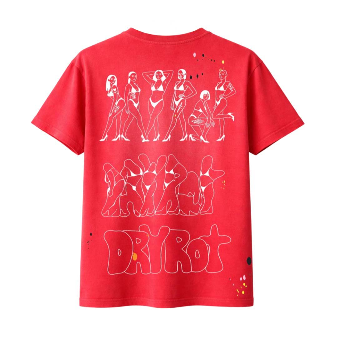 Dry Rot Dirty Silo Red Faded Tee by Dry Rot - NWAHYPE No.1 for streetwear T-Shirts in USA