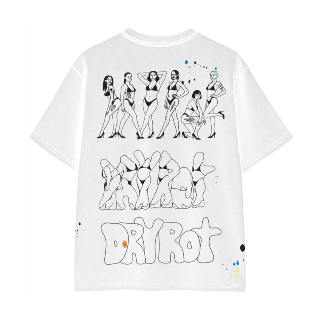 Dry Rot Dirty Silo White Faded Tee by Dry Rot - NWAHYPE No.1 for streetwear T-Shirts in USA